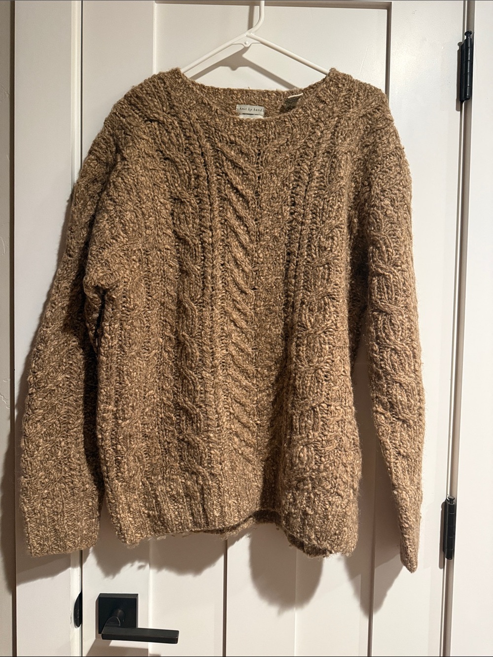 GAP Chunky Cable Hand Knit Sweater - Camel